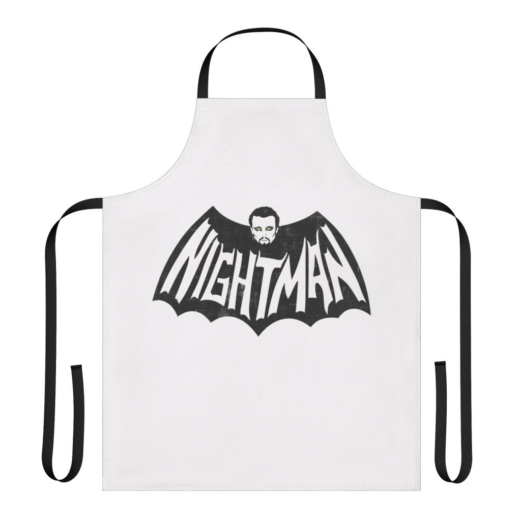 Dayman vs Nightman themed apron in a sun design