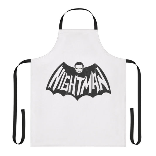 Dayman vs Nightman themed apron in a sun design