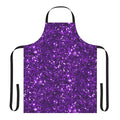 Purple glittery apron with shiny confetti design