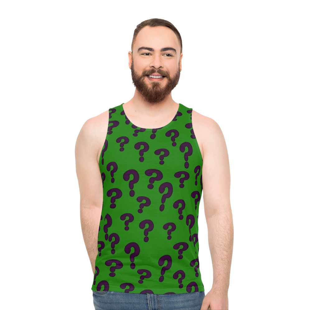 Unisex DC Comics Riddler Themed Tank Top