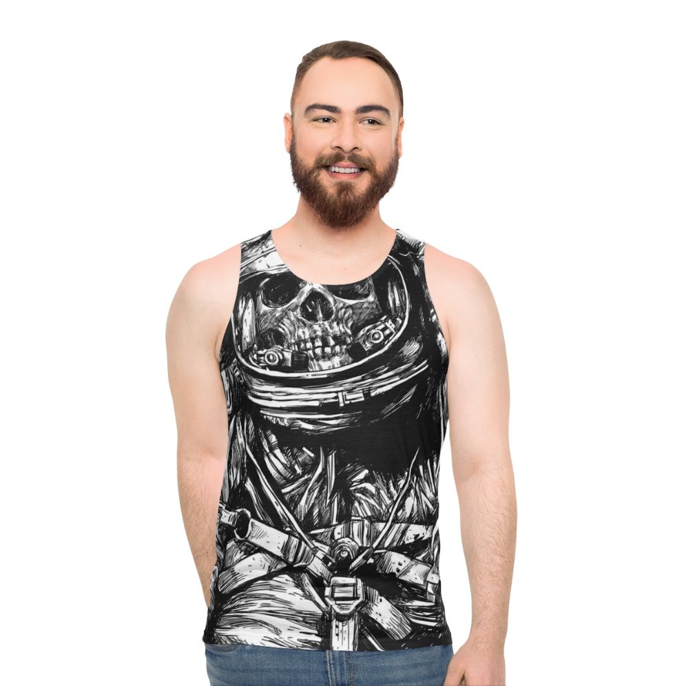 Dead astronaut unisex tank top