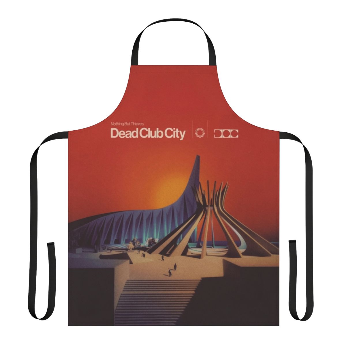 Nothing But Thieves Deadclub City inspired cooking apron with band logo and album artwork.