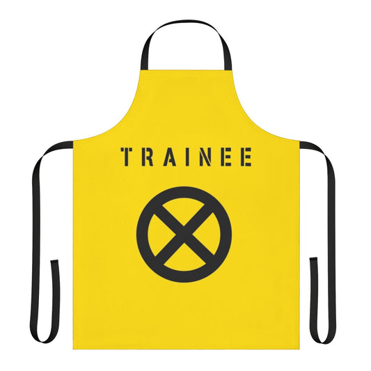 Deadpool inspired apron featuring a training graphic