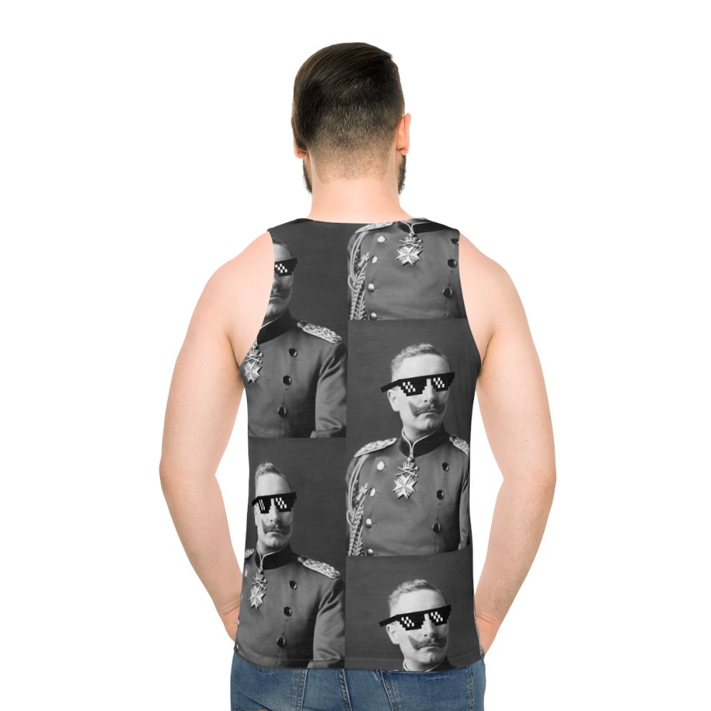 Unisex tank top with "Deal With It" and image of Kaiser Wilhelm II
