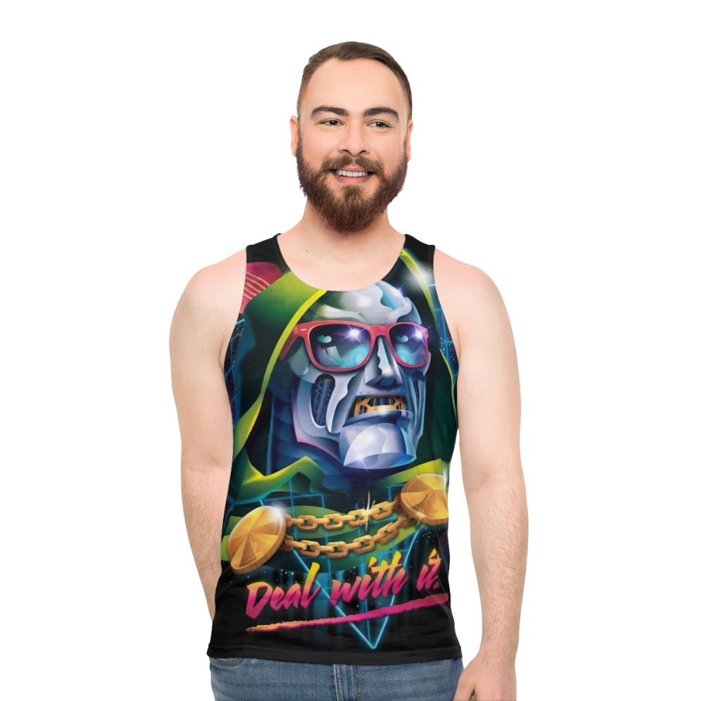 Unisex "Deal With It" comic book inspired tank top