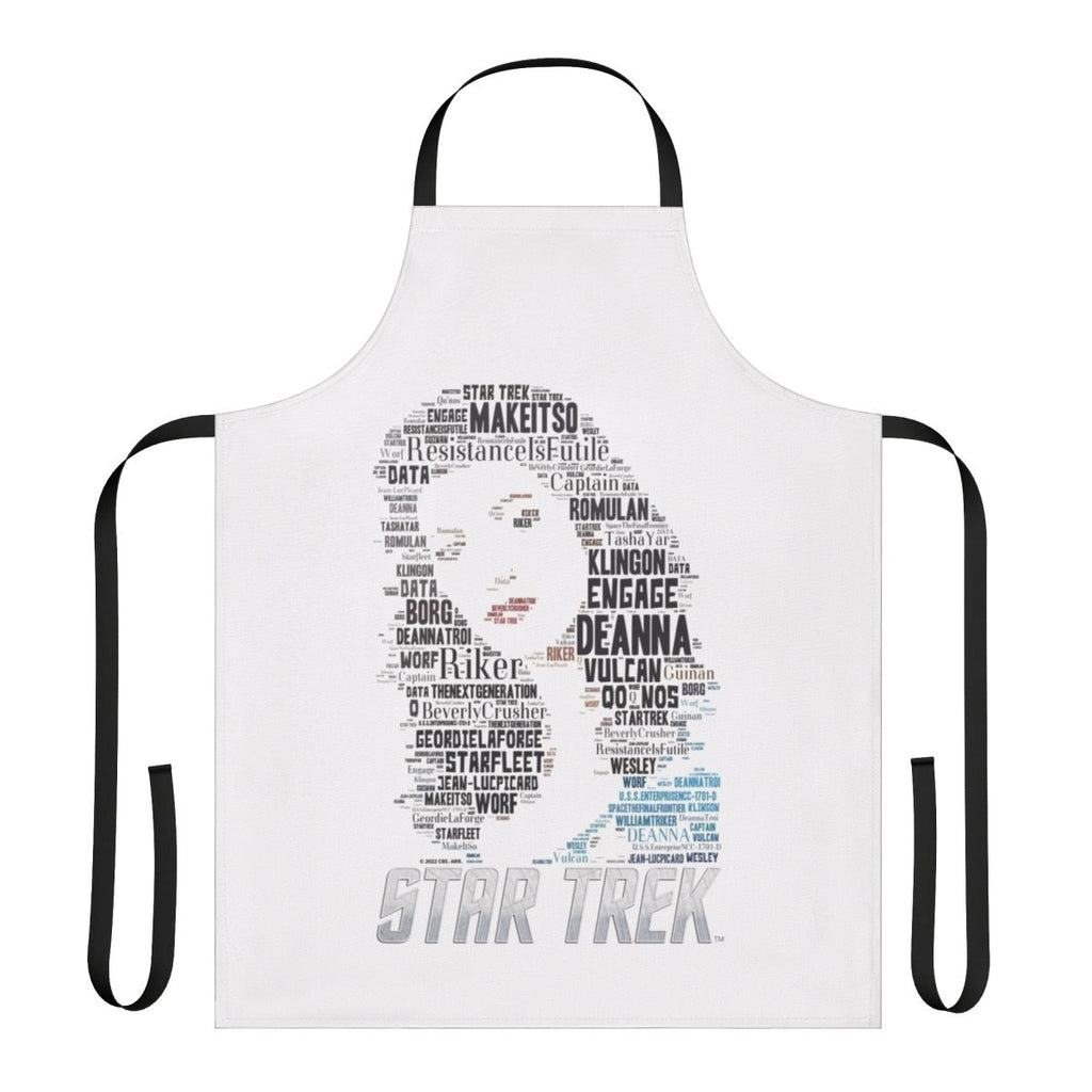 Deanna Troi Star Trek The Next Generation Inspired Apron with Enterprise, Starfleet, and Sci-Fi Imagery