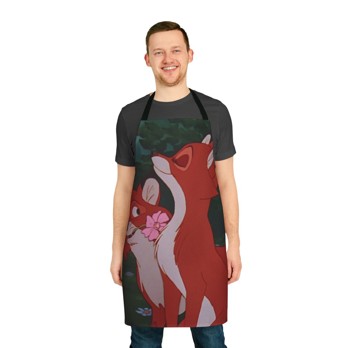 Custom made apron featuring characters from Disney's The Fox and the Hound