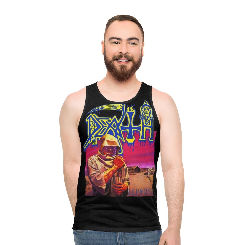Unisex death leprosy metal tank top