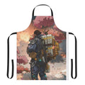 Death Stranding inspired gamer apron with pink flowers