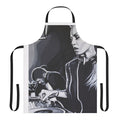 Deborah De Luca-inspired apron featuring electronic music and DJ design