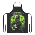 Decorative apron featuring a metal alligator design, inspired by the Louisiana bayou