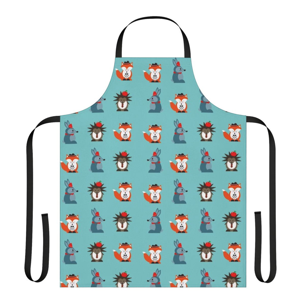 Decorative dark animals pattern on an apron