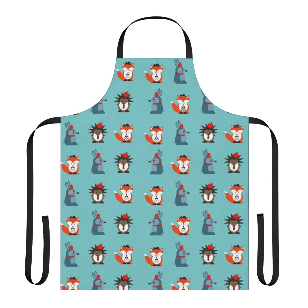 Decorative dark animals pattern on an apron