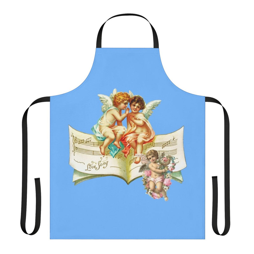 Decorative apron featuring vintage-style music angels and cherubs