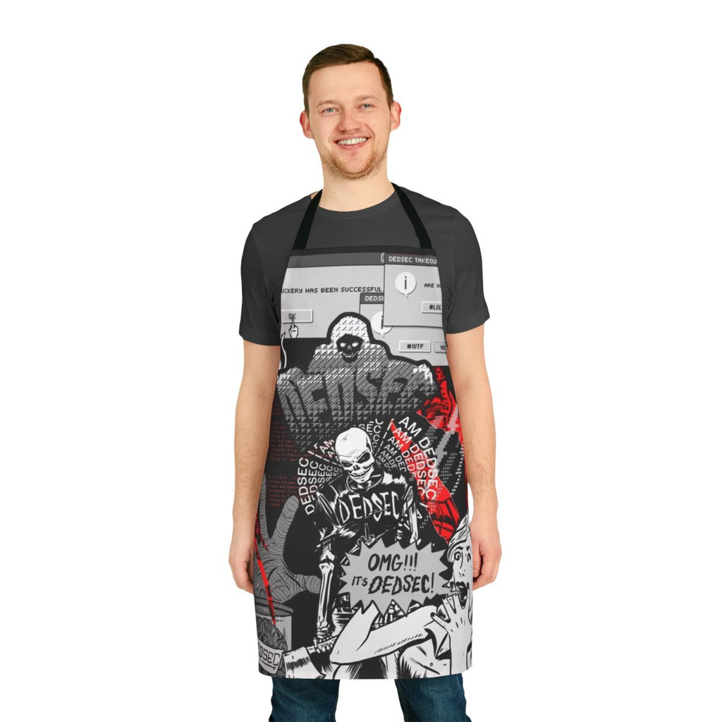 Dedsec-Inspired Apron with Digital Camouflage Pattern