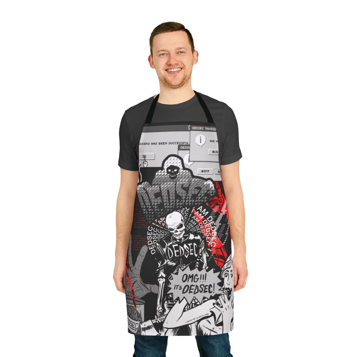 Dedsec-Inspired Apron with Digital Camouflage Pattern
