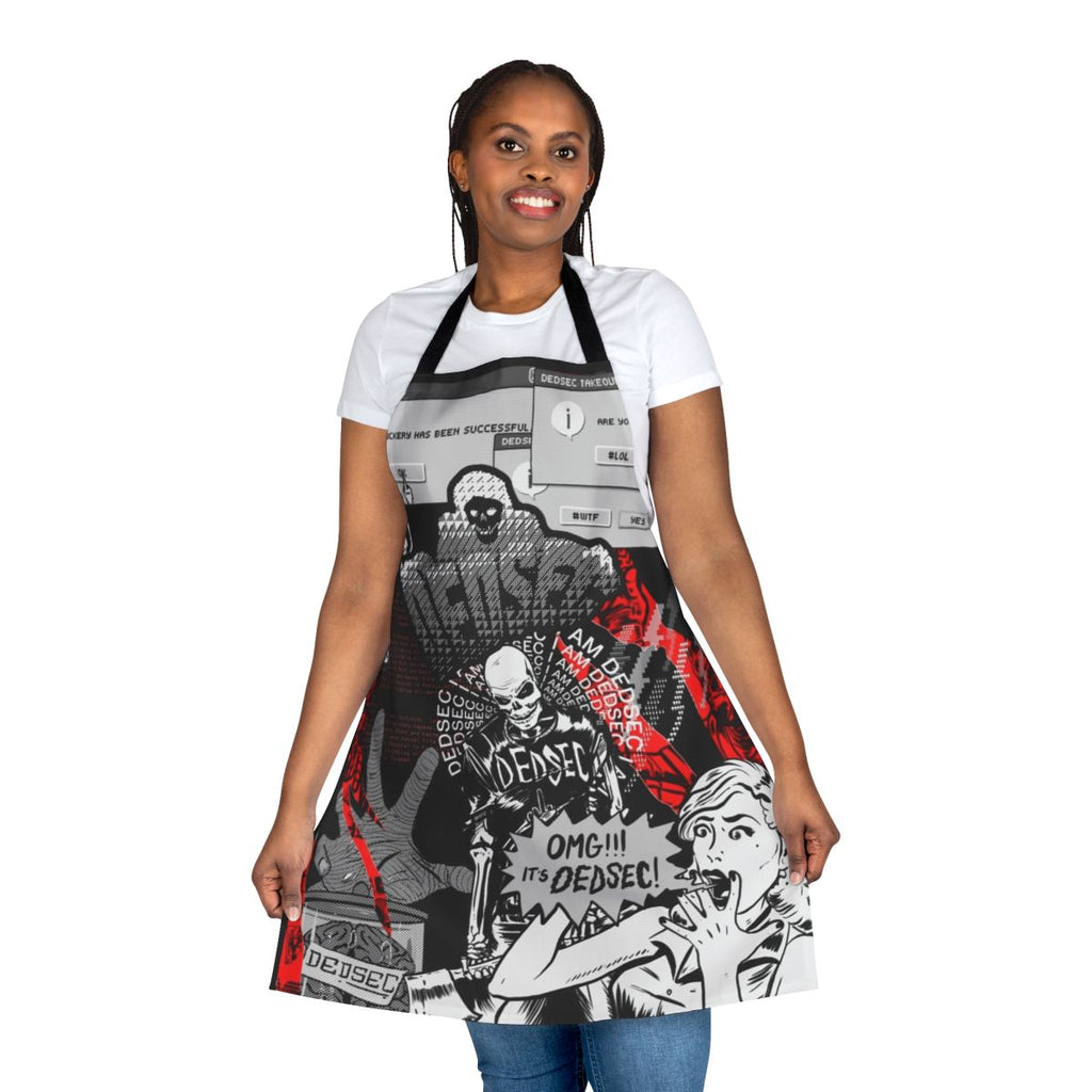 Dedsec-Inspired Apron with Digital Camouflage Pattern