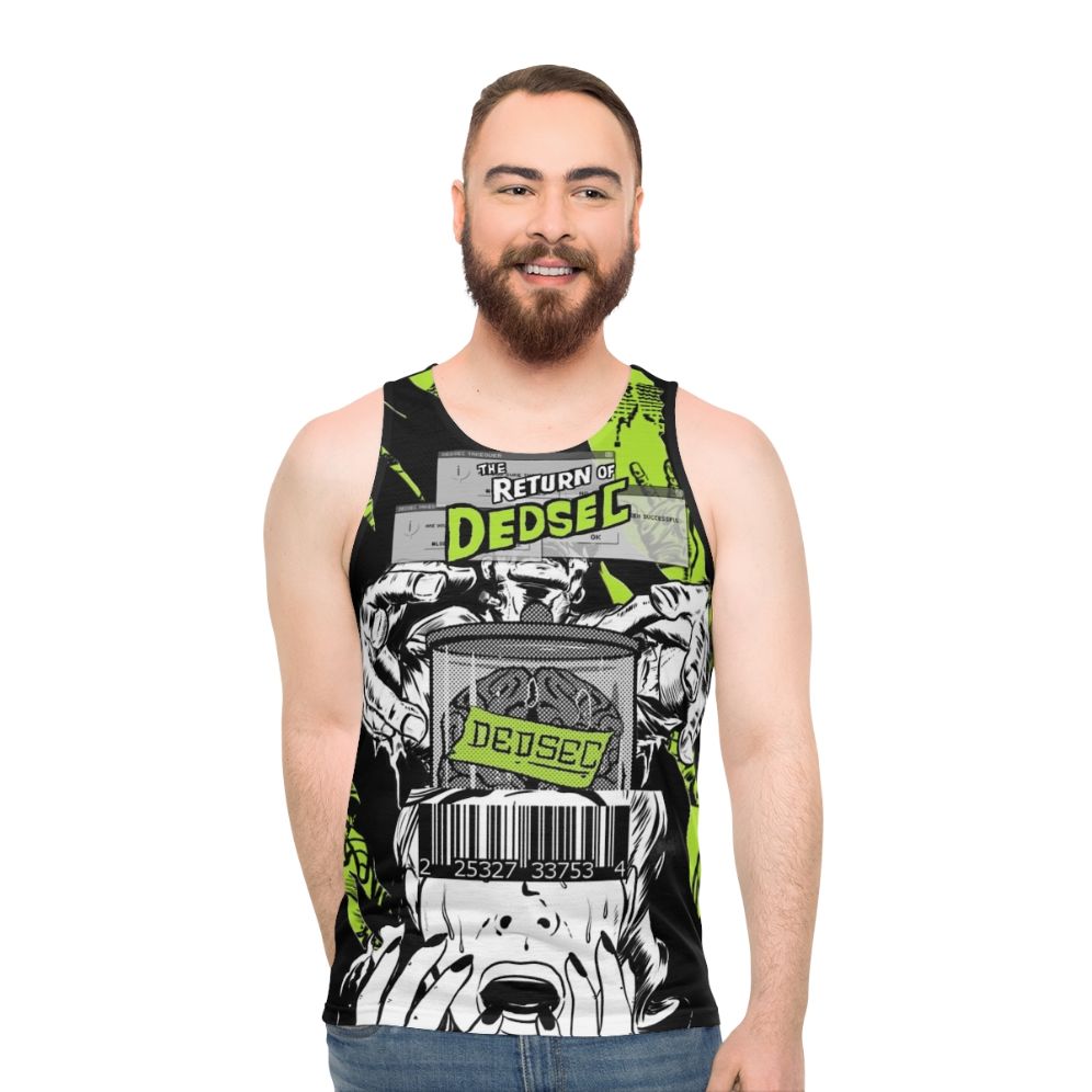 Dedsec video game pop art unisex tank top