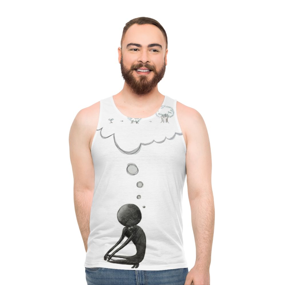 Deemo Thinking About Growing Up Unisex Tank Top