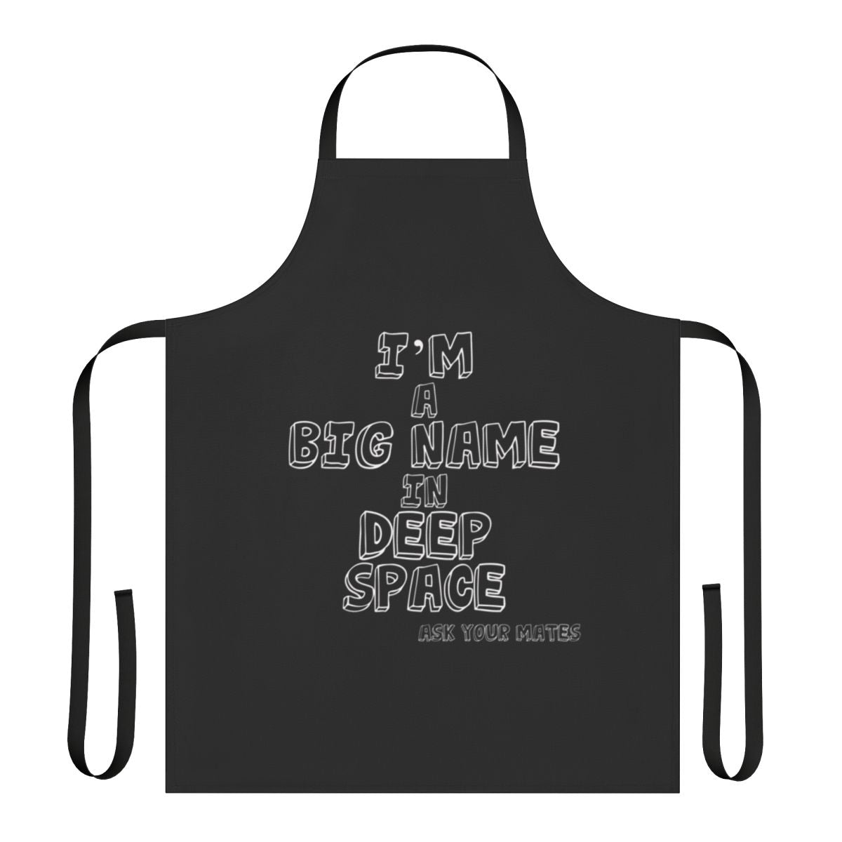 Deep space themed apron with Arctic Monkeys inspired design