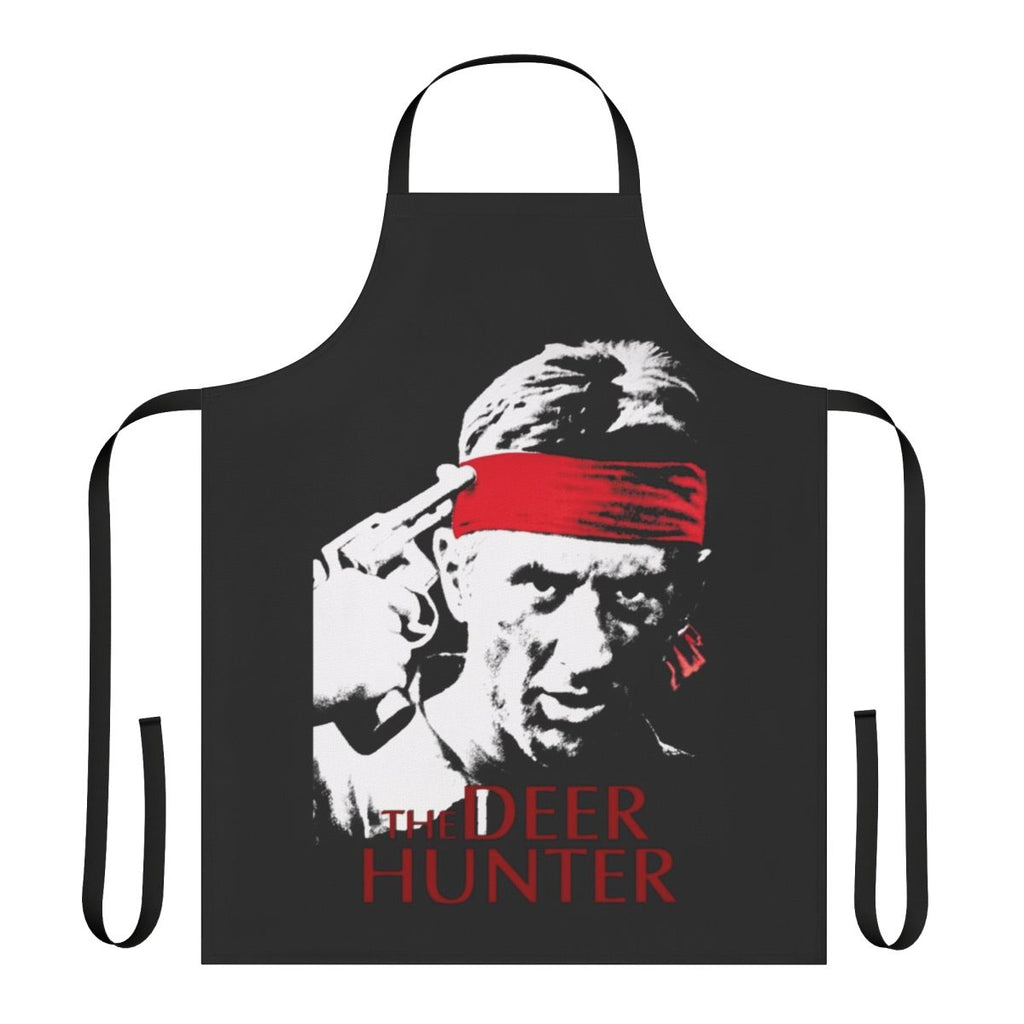Deer Hunter 1978 inspired apron with forest and hunting imagery