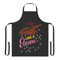 Stranger Things inspired apron featuring Eleven and the Demogorgon