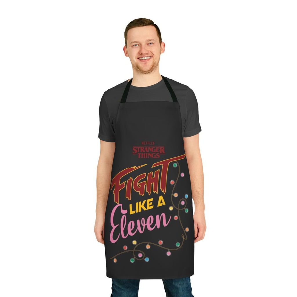 Stranger Things inspired apron featuring Eleven and the Demogorgon