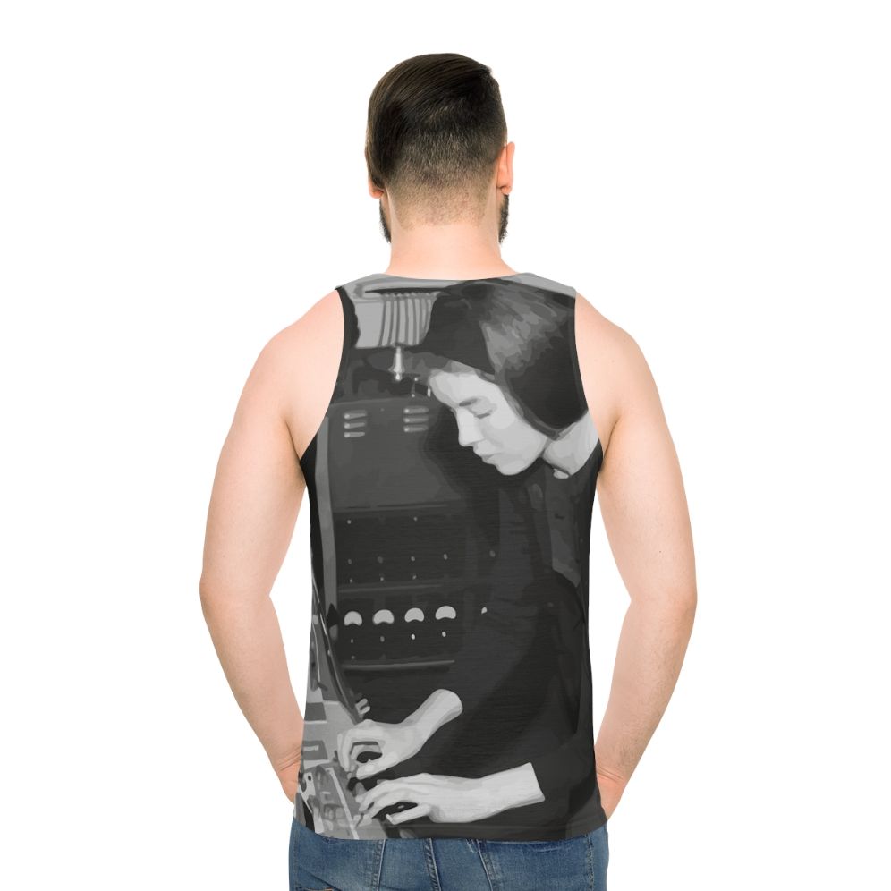 Delia Derbyshire unisex tank top for electronic music fans