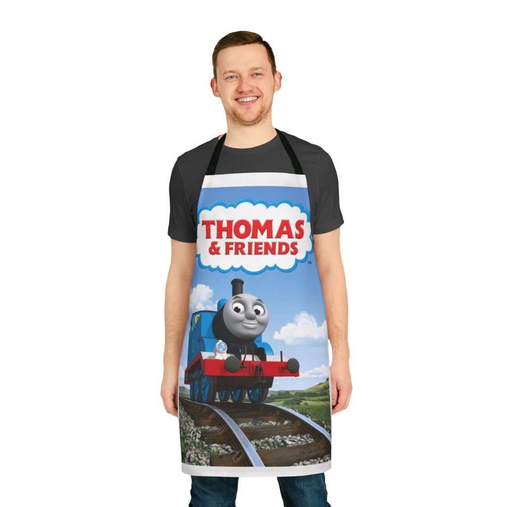 Colorful apron featuring Thomas the Tank Engine and friends for children
