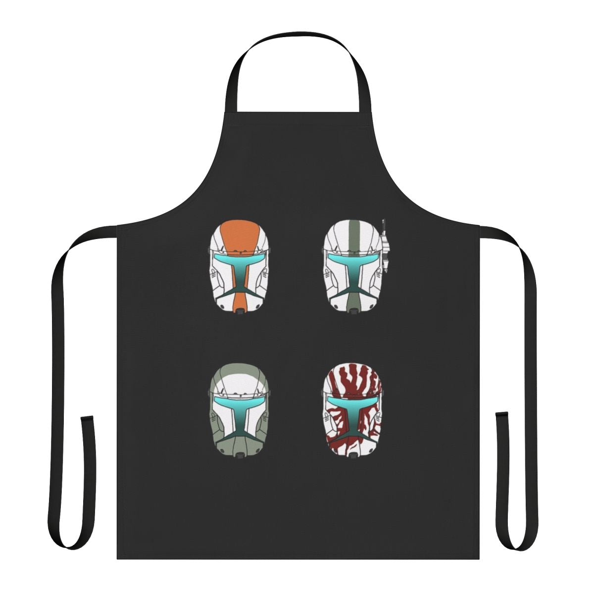 Delta Squad inspired tactical apron featuring character helmets