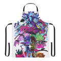 Deltarune-themed minimalist apron with silhouettes of game characters