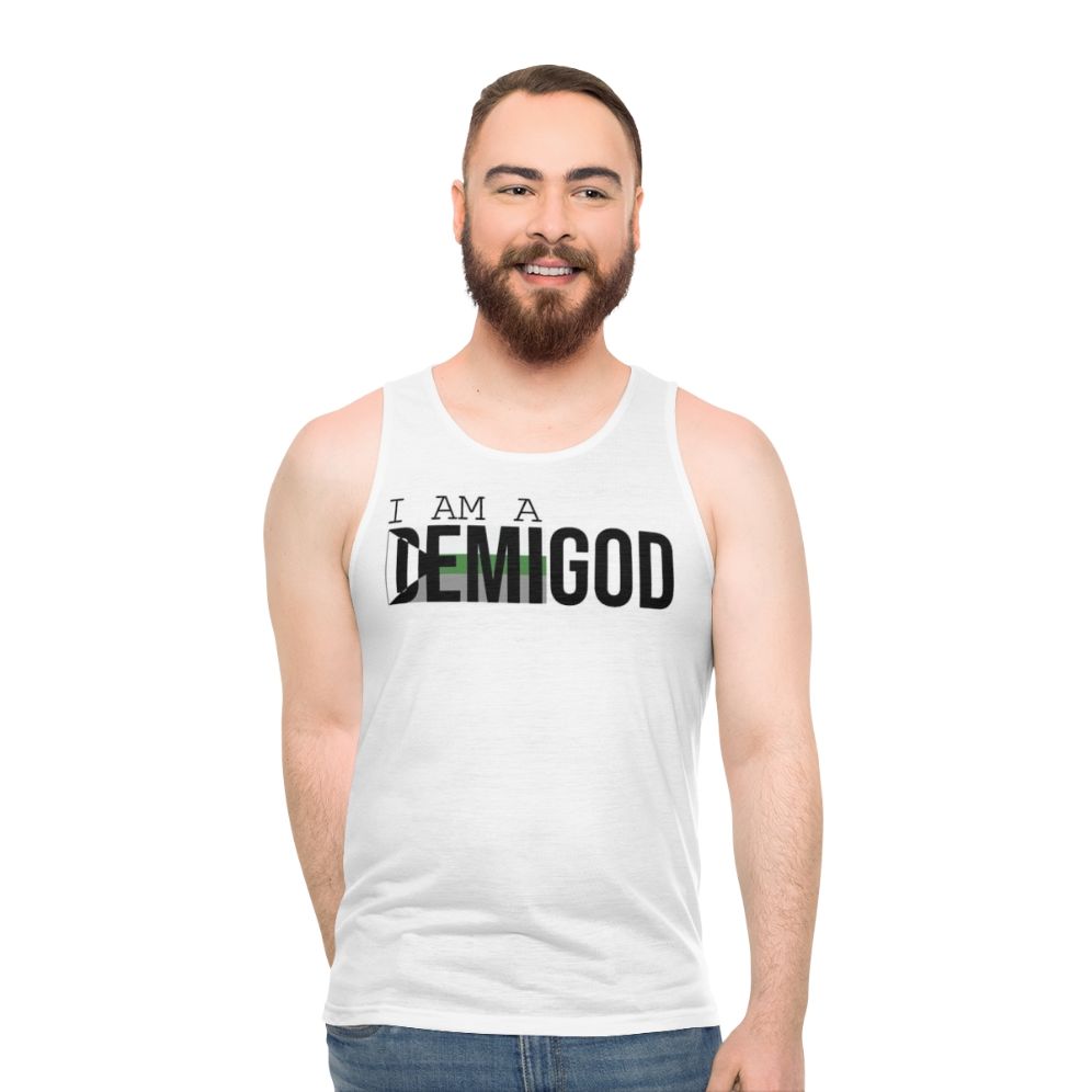 Demi-romantic pride unisex retro airline tank top