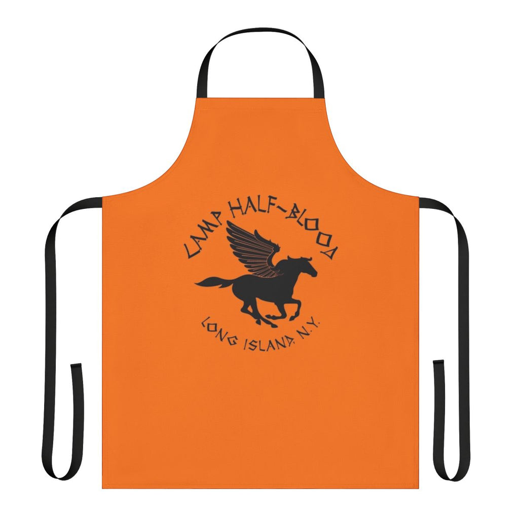 Durable camp half-blood themed apron for cooking and baking inspired by the Percy Jackson book series