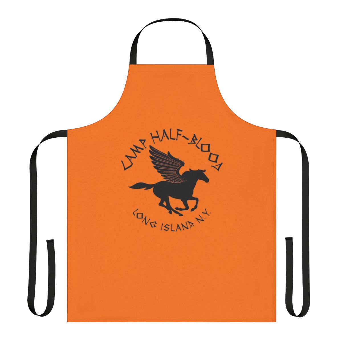 Durable camp half-blood themed apron for cooking and baking inspired by the Percy Jackson book series