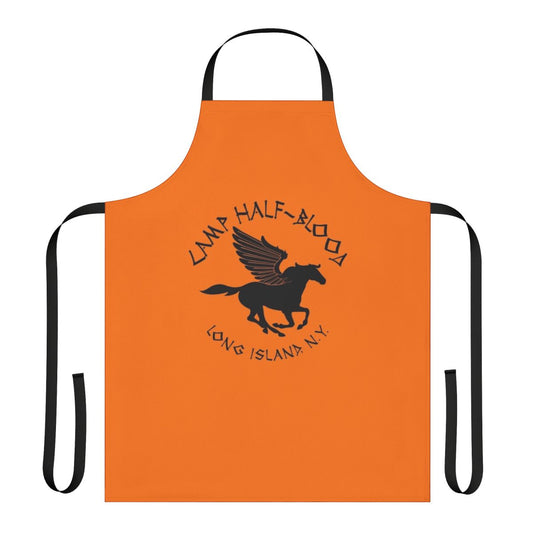 Durable camp half-blood themed apron for cooking and baking inspired by the Percy Jackson book series
