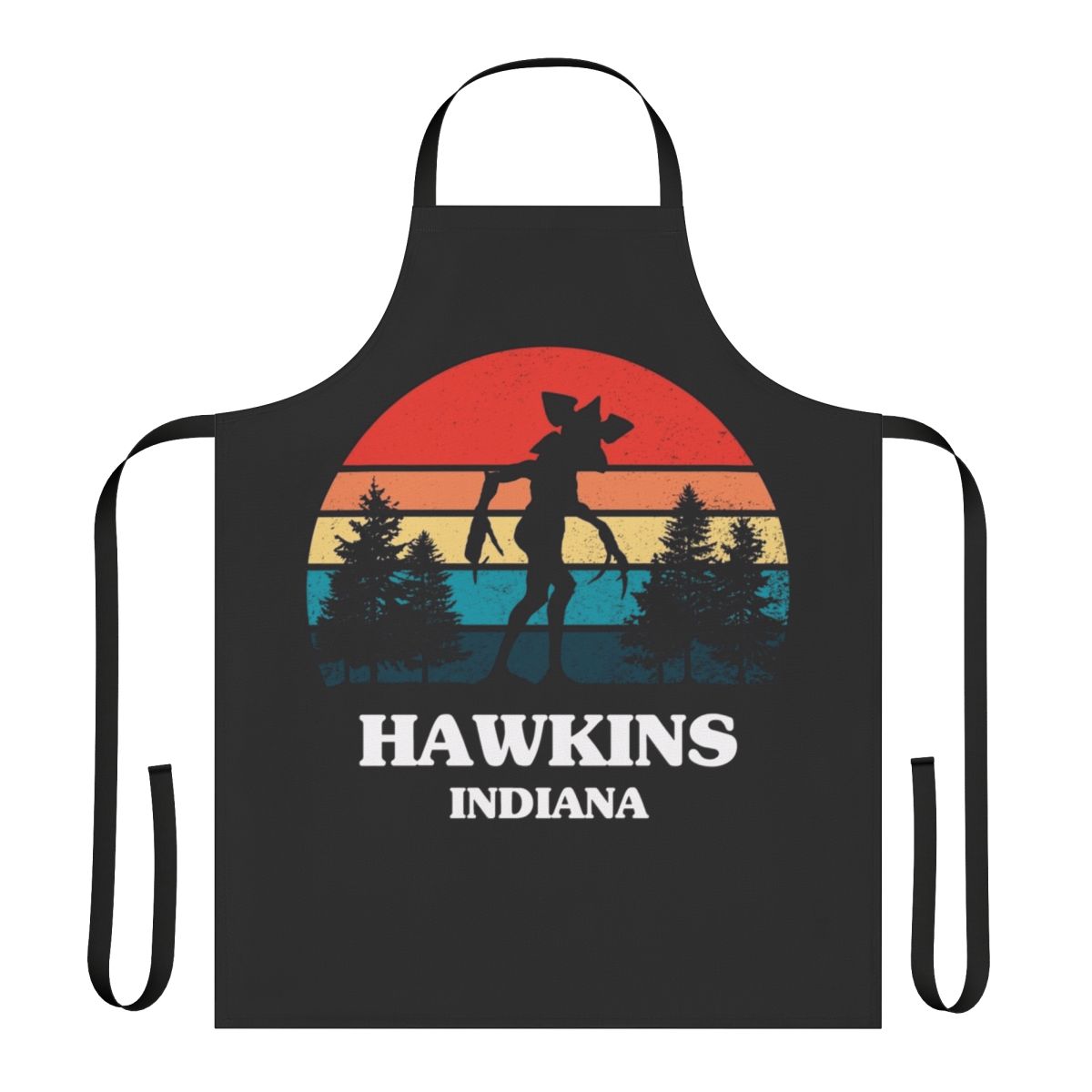 Demogorgon-Inspired Hawkins Apron with Stranger Things Imagery