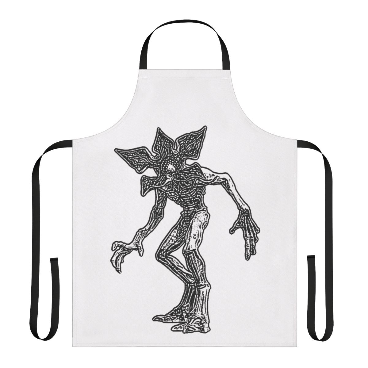 Demogorgon-inspired kitchen apron featuring the iconic monster from the hit TV series Stranger Things