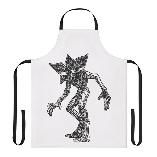 Demogorgon-inspired kitchen apron featuring the iconic monster from the hit TV series Stranger Things