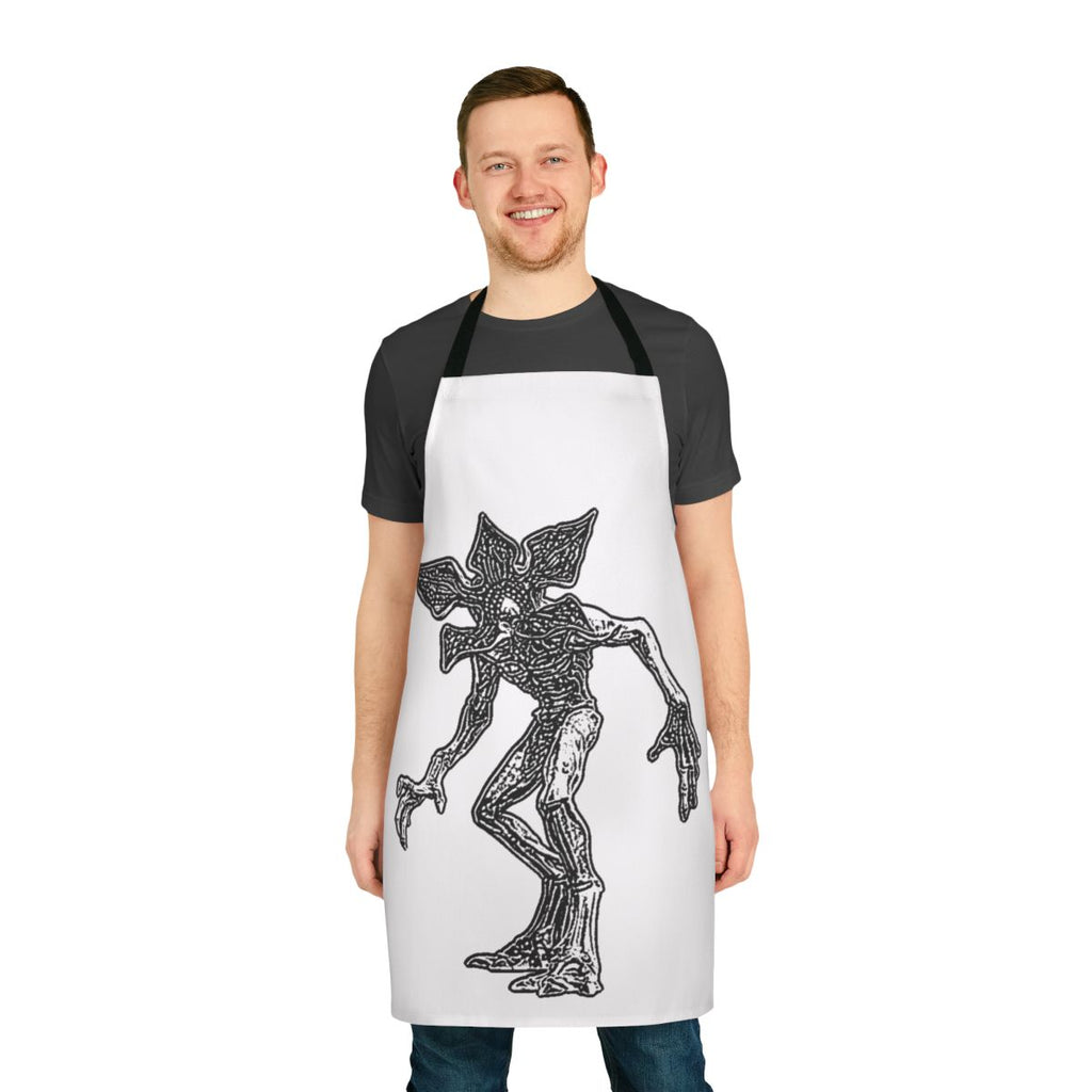 Demogorgon-inspired kitchen apron featuring the iconic monster from the hit TV series Stranger Things