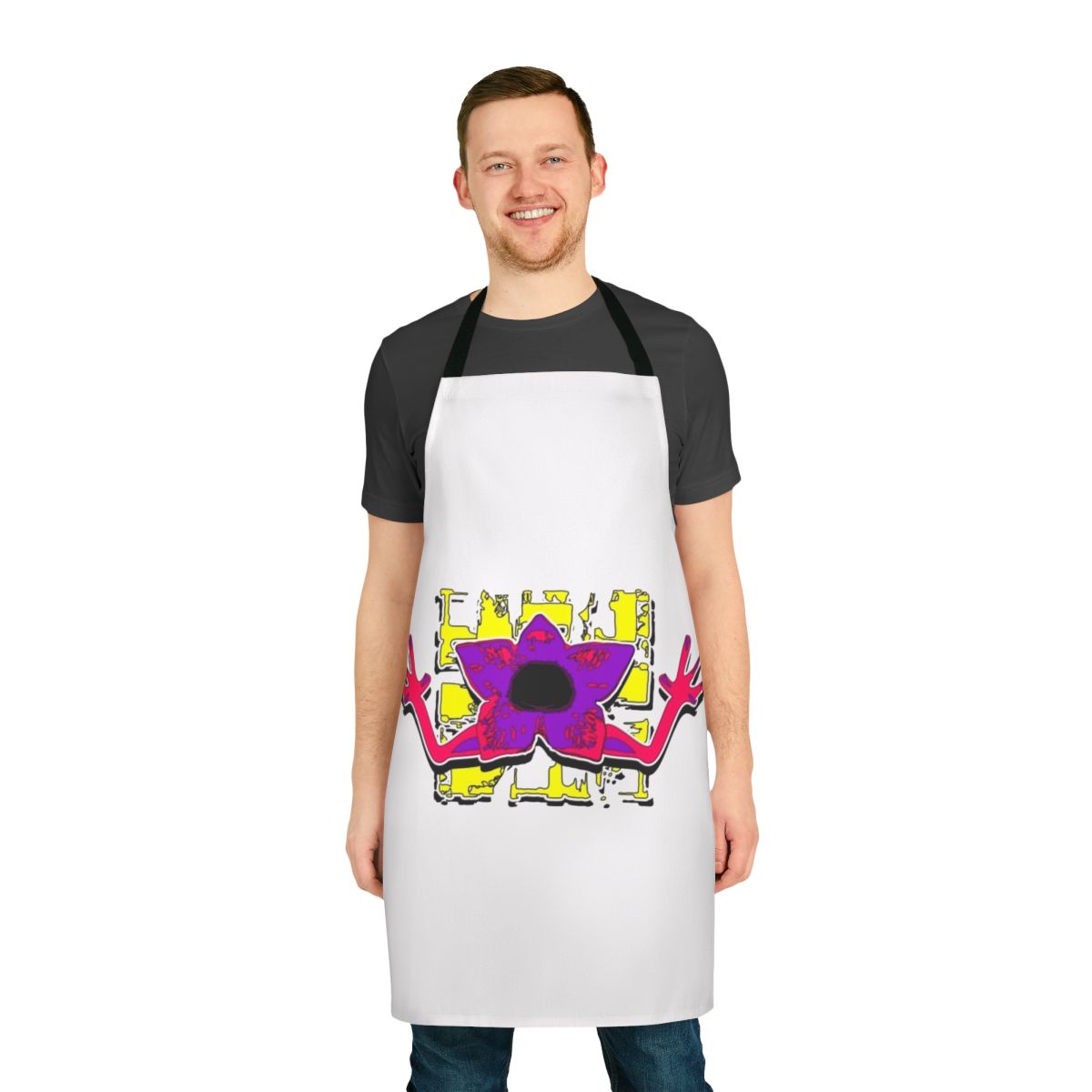 Demogorgon-themed apron inspired by the popular Netflix series Stranger Things