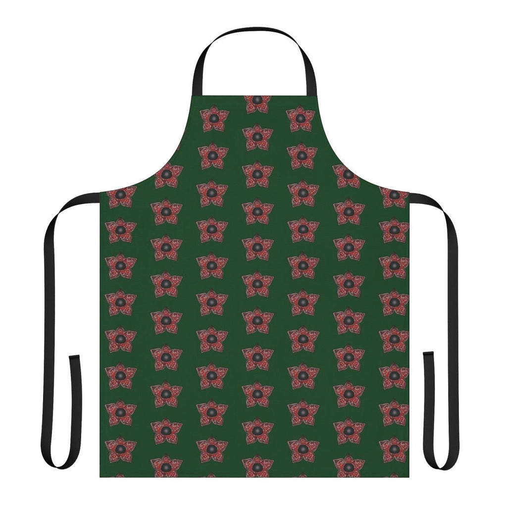 Stranger Things themed apron with a Demogorgon monster pattern design