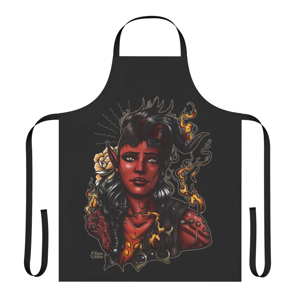 Karlach Demon-Themed Apron for Baldur's Gate 3 Enthusiasts