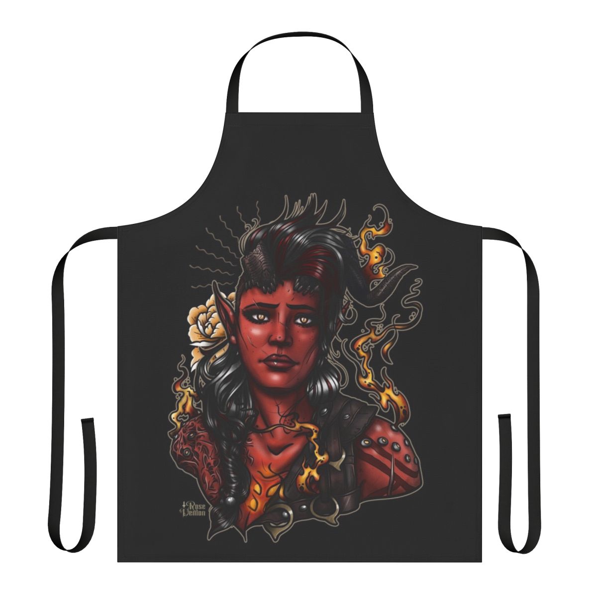 Karlach Demon-Themed Apron for Baldur's Gate 3 Enthusiasts