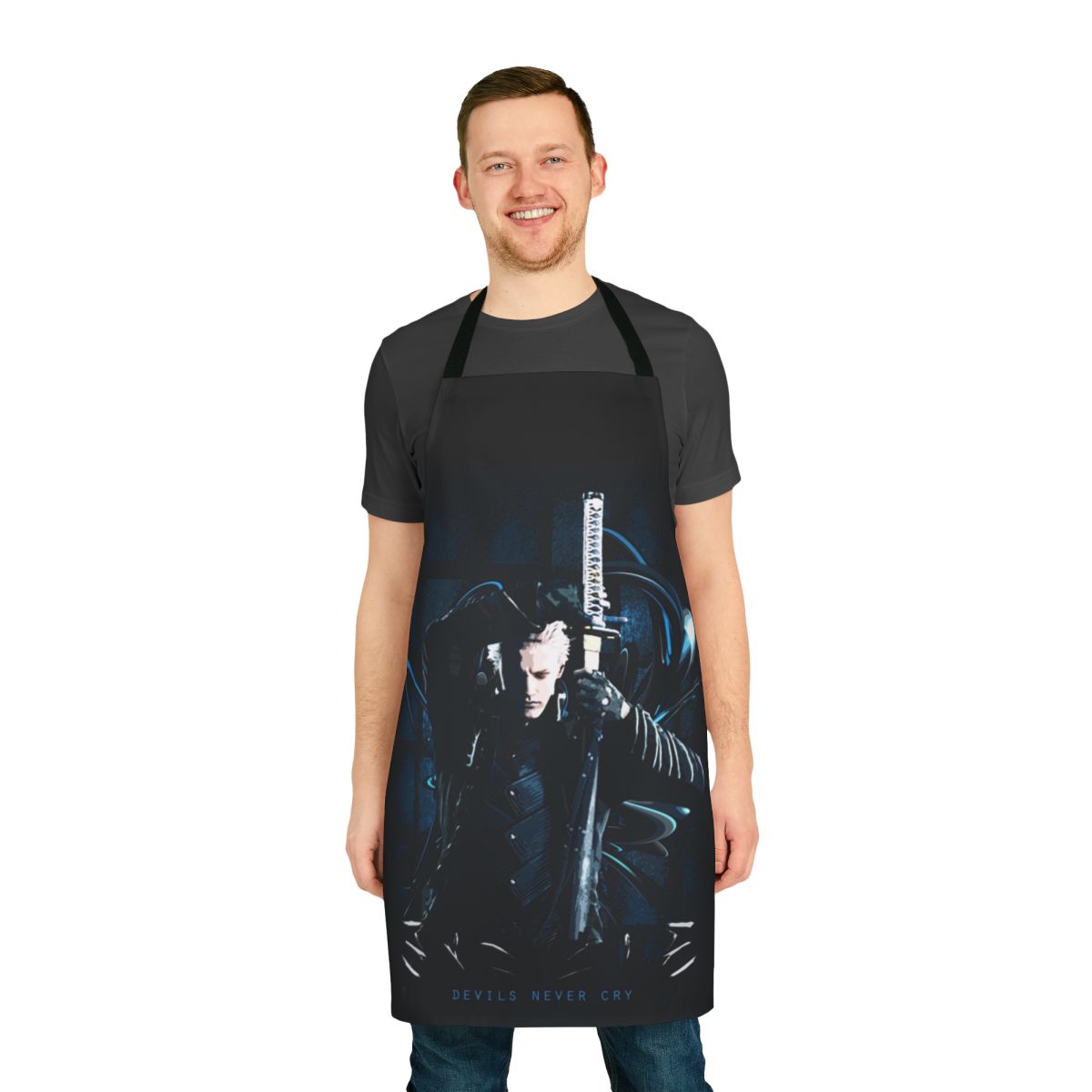 Demon-themed apron with Devil May Cry inspired design