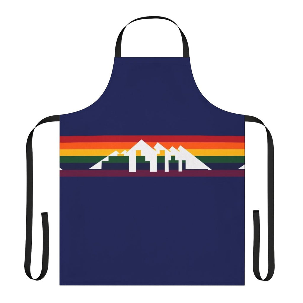 Denver basketball-inspired city background design printed on a high-quality apron