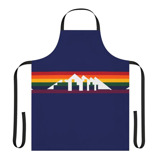 Denver basketball-inspired city background design printed on a high-quality apron
