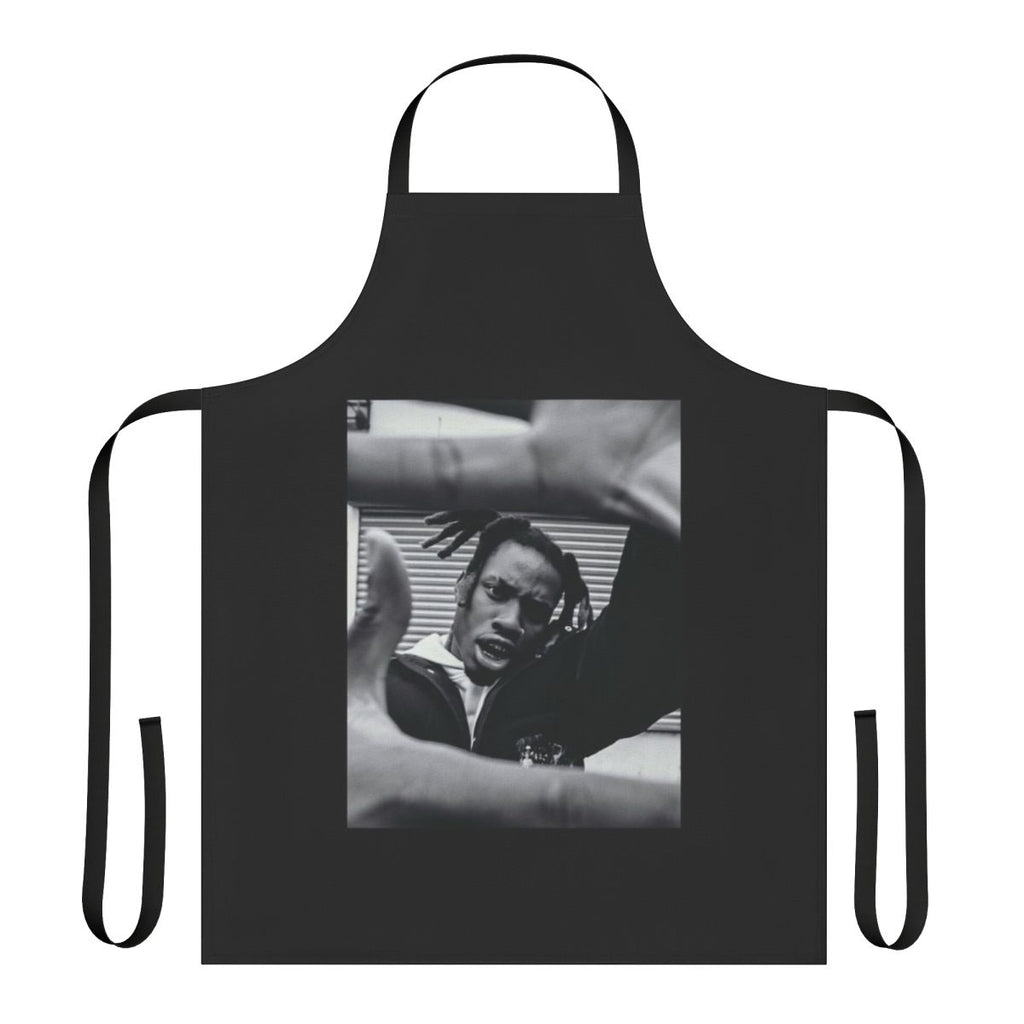 Denzel Curry inspired apron featuring the rapper's distinctive style