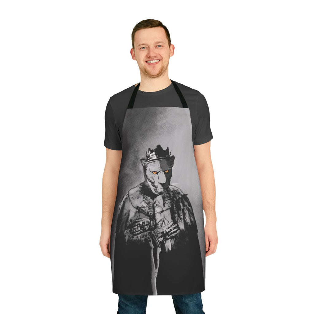 Depeche Mode-inspired apron with a jungle-themed design