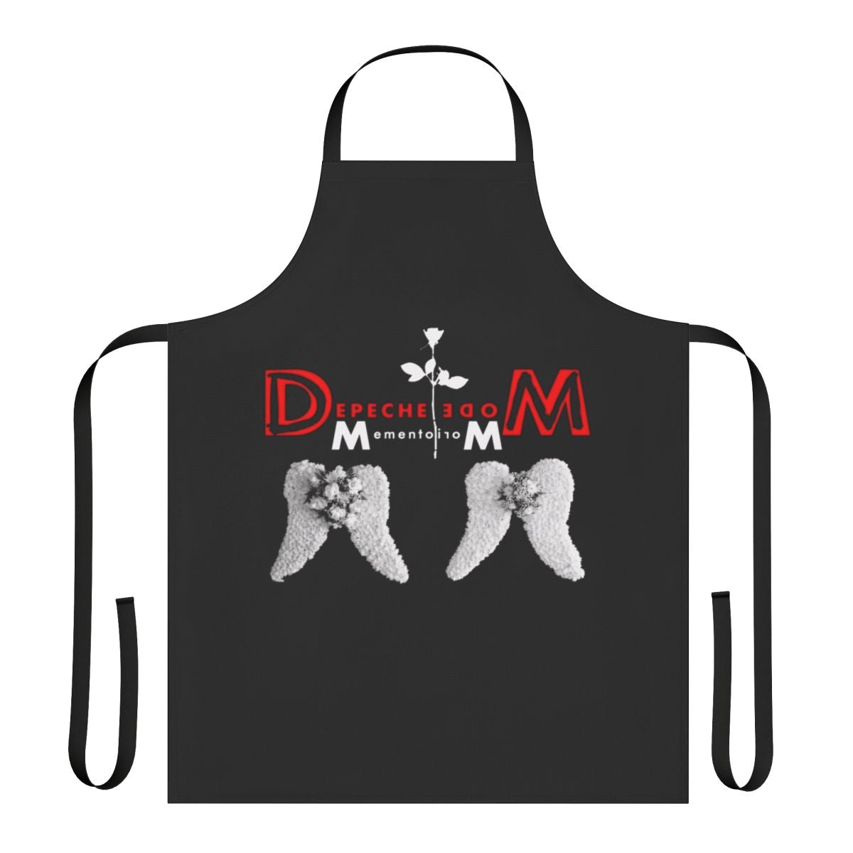 Depeche Mode themed apron with psychedelic and glitch art design
