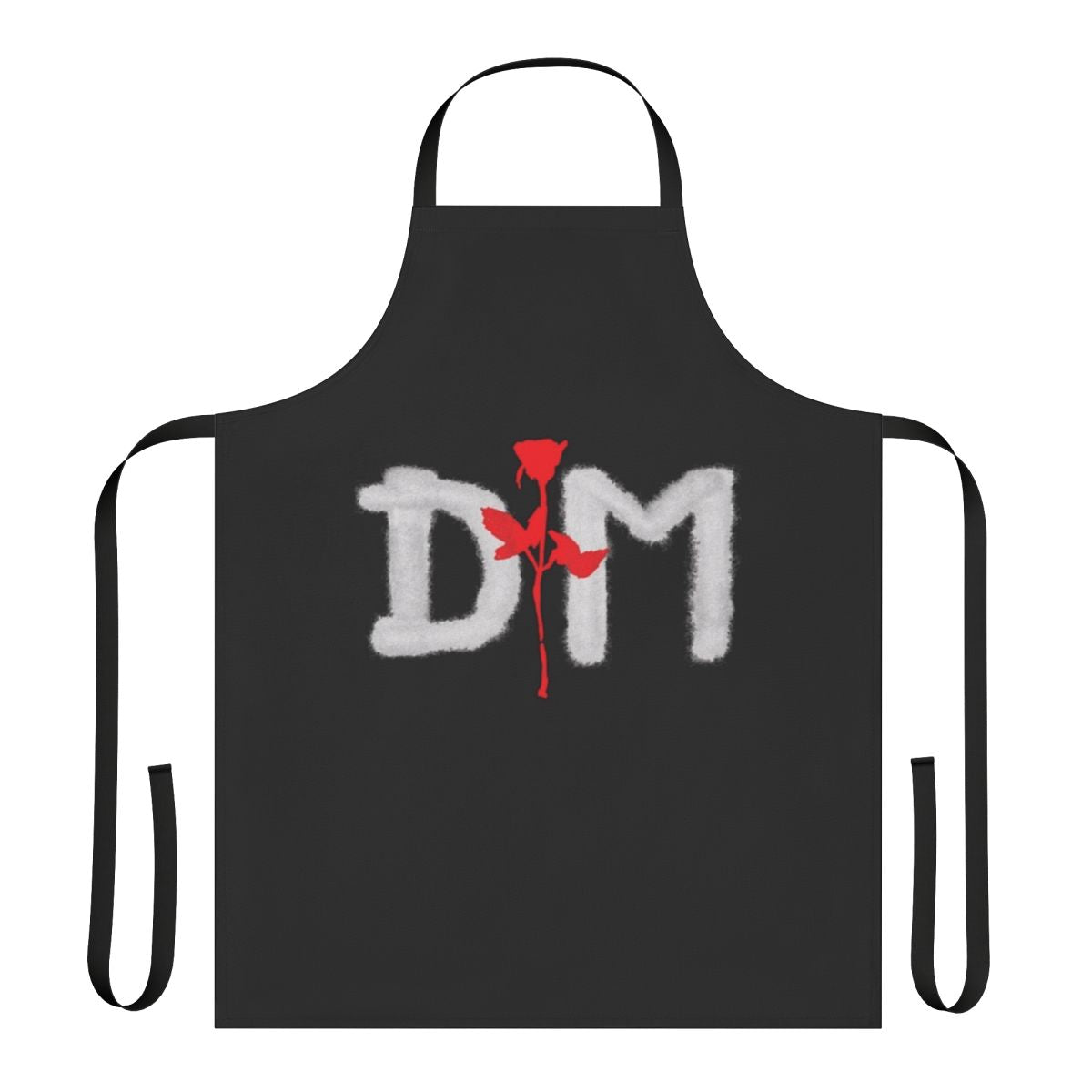 Depeche Mode-inspired apron with music design